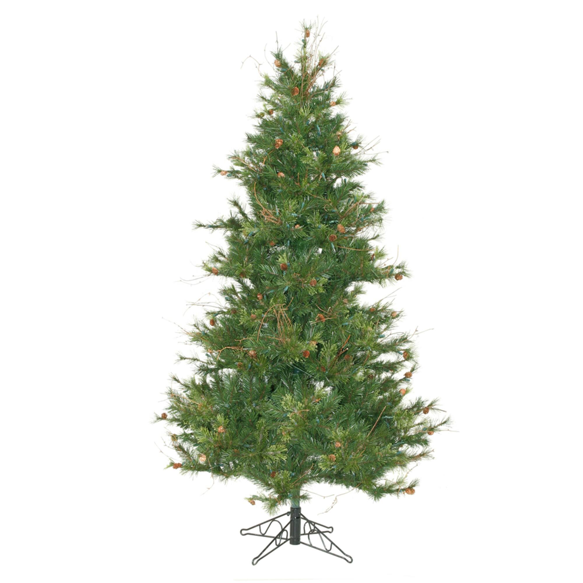 7.5ft. Unlit Mixed Country Pine Slim Artificial Christmas Tree